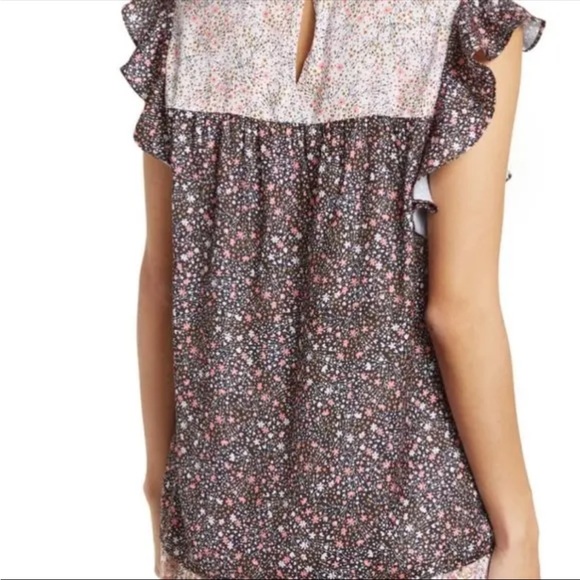 NWT Halston Floral Blouse - Picture 3 of 3